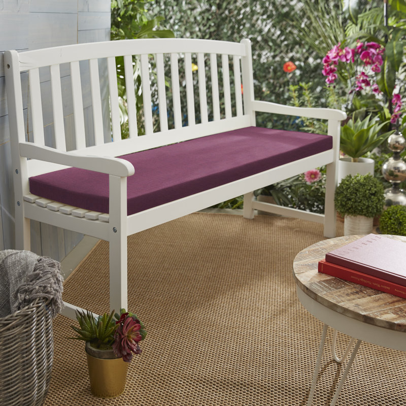 Coussin de siège d'extérieur Sunbrella, Tissage uni argent coulé Sunbrella®, H 3 po x l 48 po x P 19 po