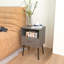 Tables de chevet compactes en MDF gris avec tiroirs de rangement pour chambres modernes