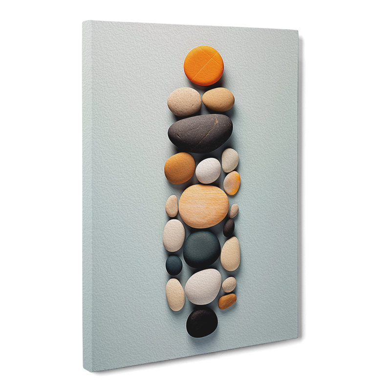Pebbles Minimalism Art - Wrapped Canvas, 50cm H x 35cm W x 3cm D
