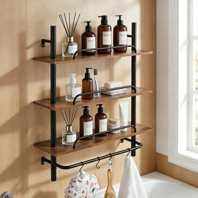 81cm W Metal Wall Mounted Shelving Unit