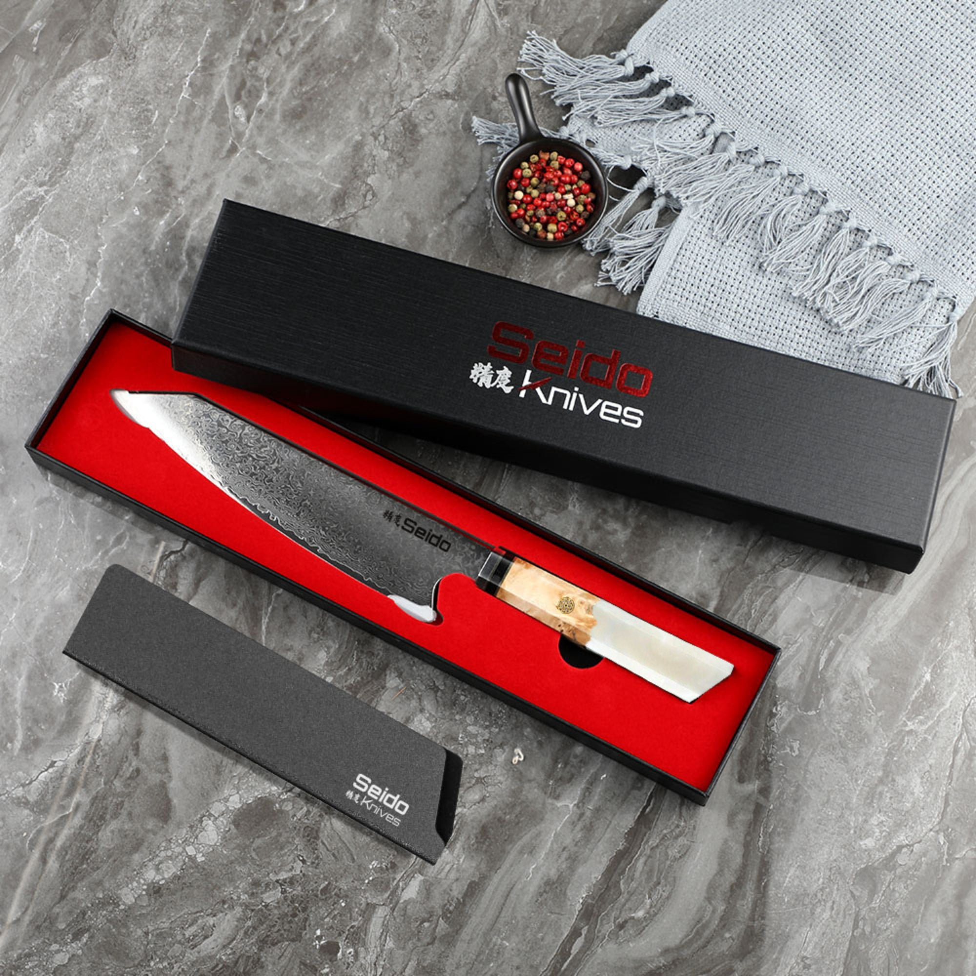 Seido Knives Kiritsuke Chef Knife Epoxy Resin Stabilized Handle | Wayfair