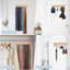 Organisateur de cravates et de ceintures mural en acier inoxydable et bois - Support de rangement pivotant à 180 ° pour garde-robe