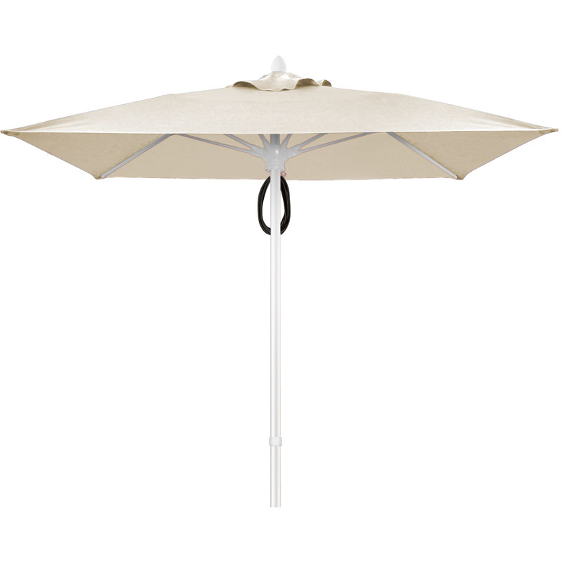 Parasol de marché carré 7,5 pi Prestige, Blanc, Sunbrella® naturel