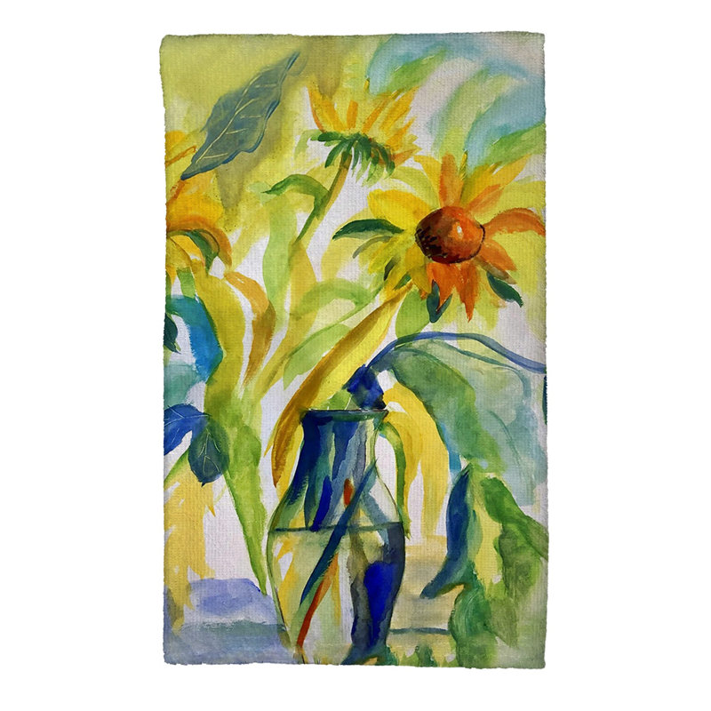 Serviette de cuisine tournesols et abeilles