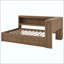 Lit de jour en bois avec tablettes de rangement, USB, DEL et 2 tiroirs-2048610237