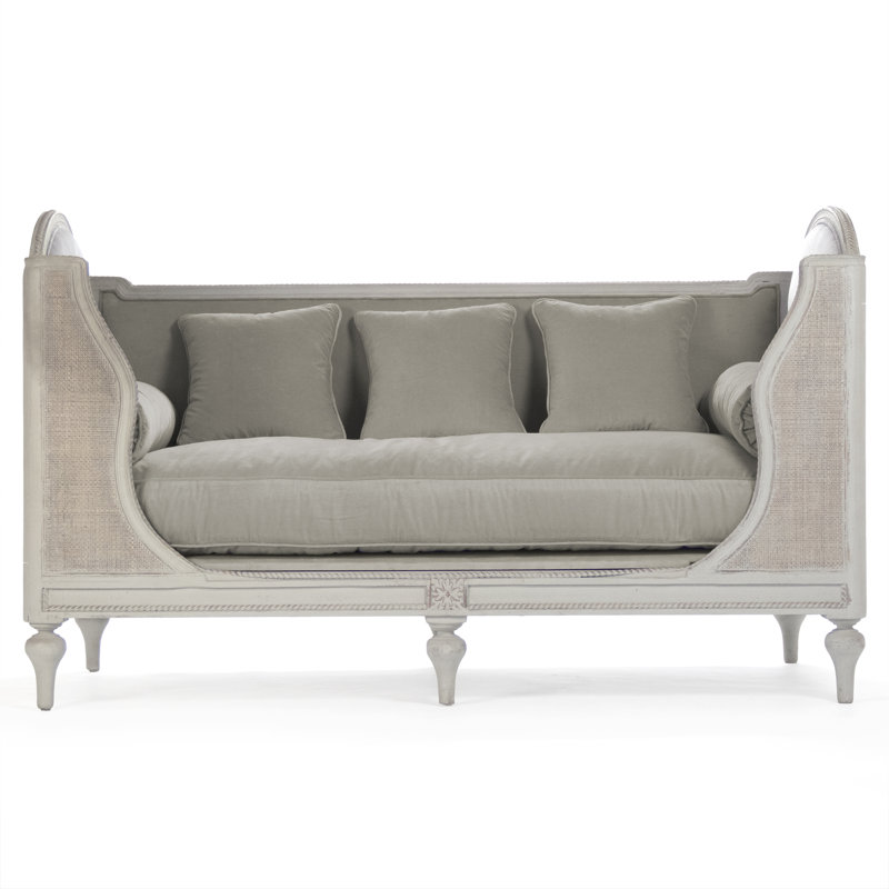 Salon winni méridienne, Velours gris