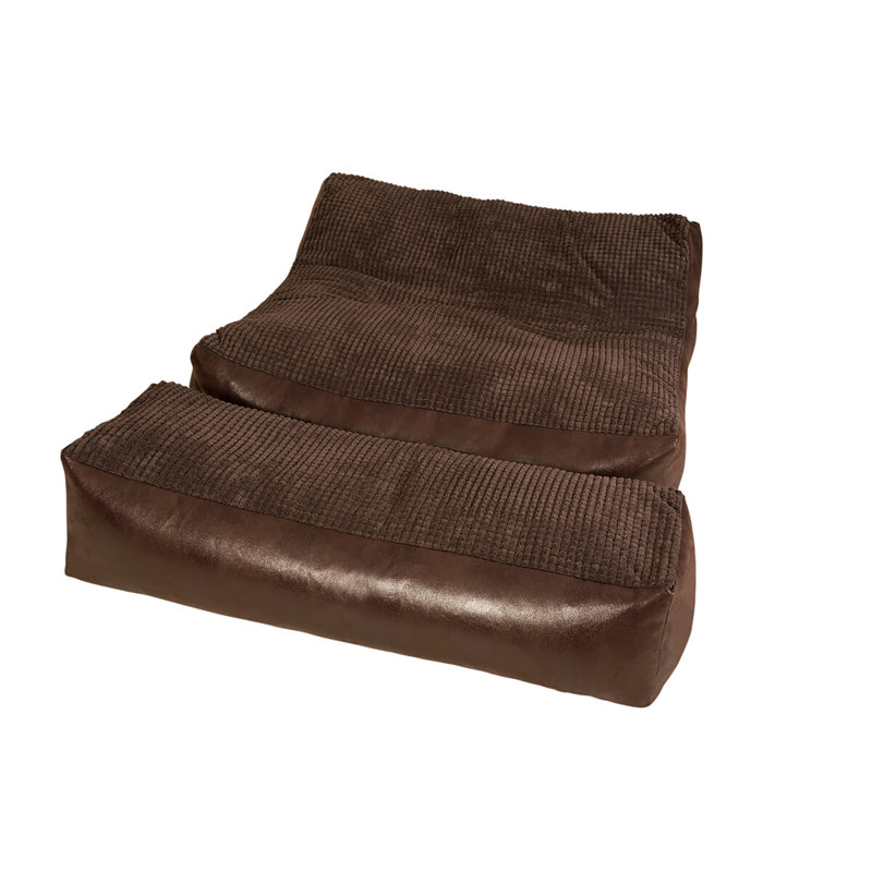 Chimayo Refillable Bean Bag Set, Black / Chocolate