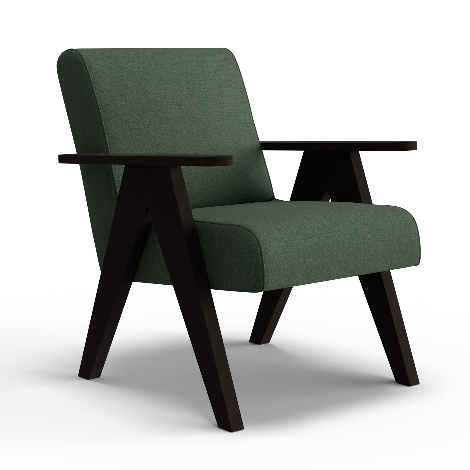 Luna Upholstered Accent Chair, Espresso, Pine