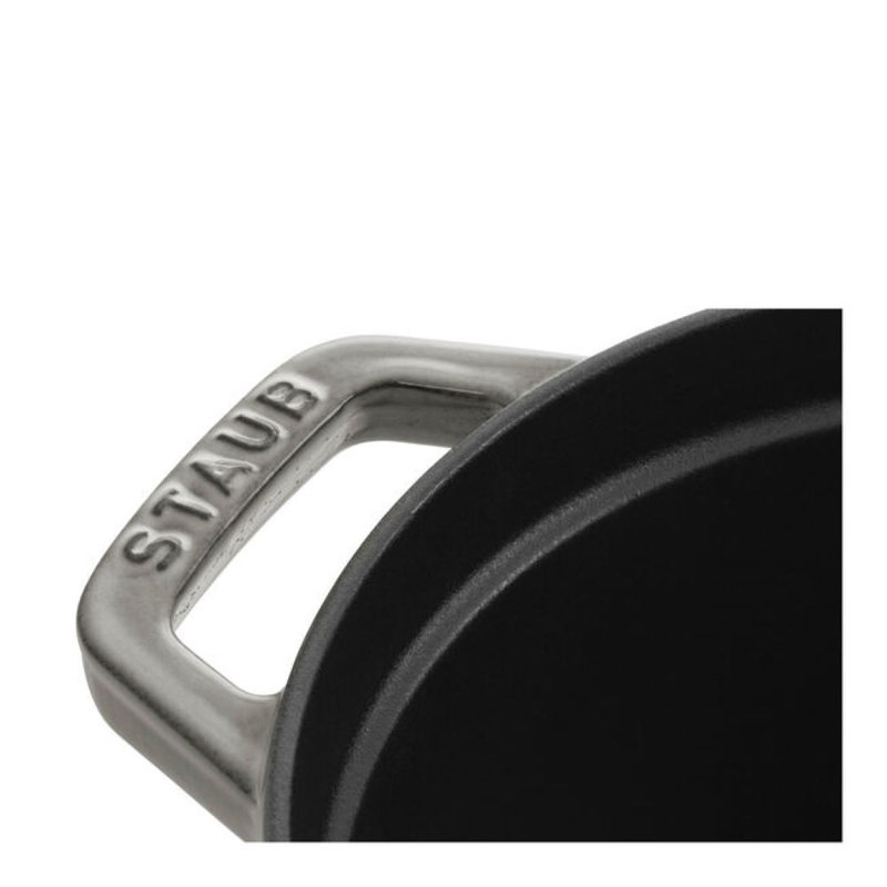 Staub Cast Iron 1.06-qt Oval Cocotte, Graphite Gray, 1.06 Quart