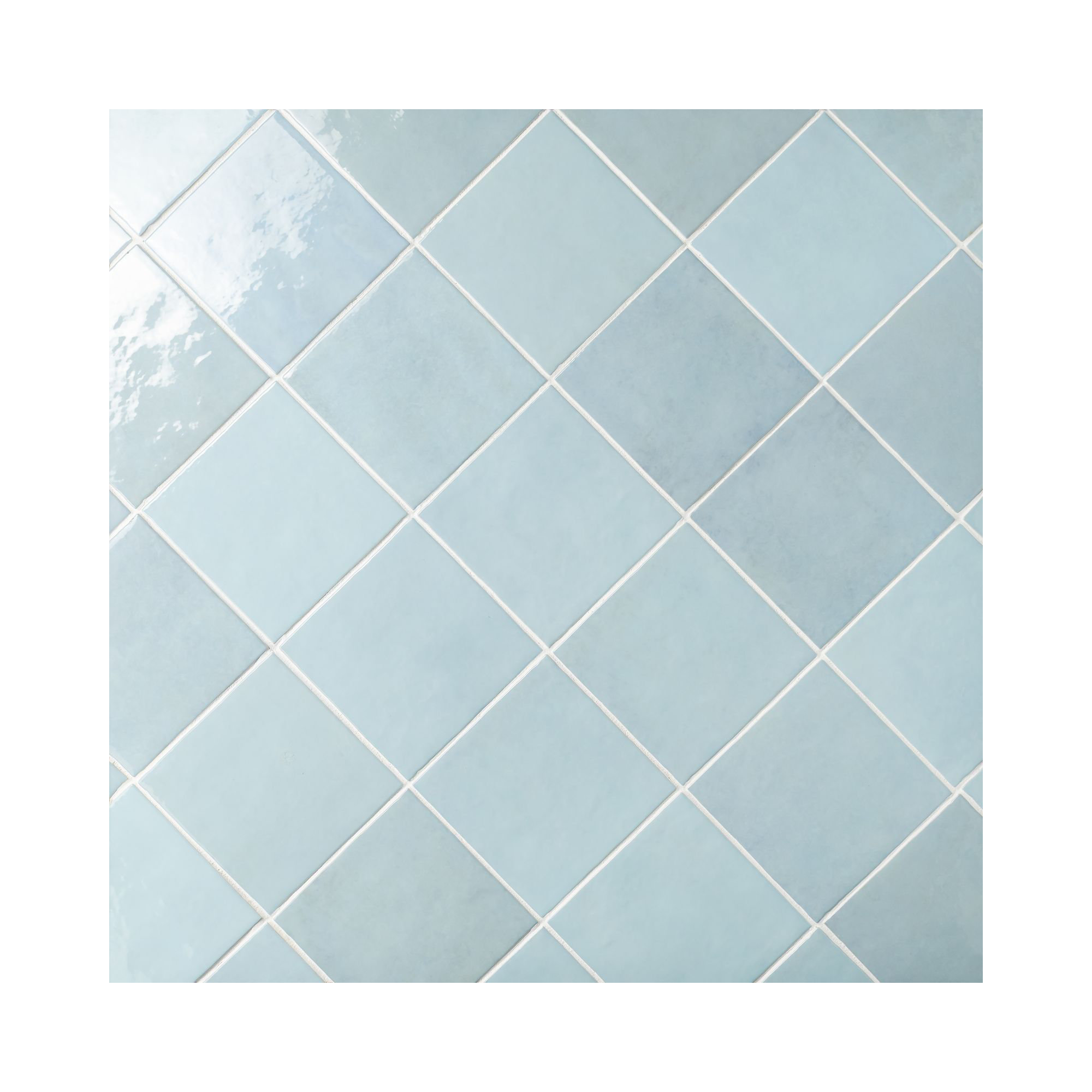Cloe 5 in. x 5 in. Handmade-Look Ceramic Wall Glossy Subway Tile, Baby Blue
