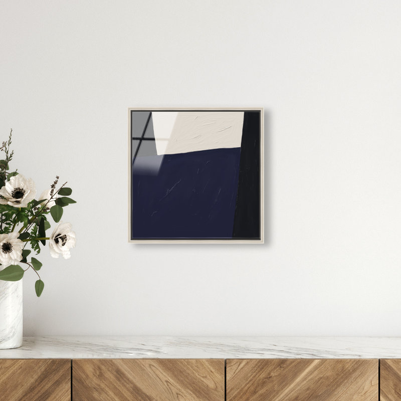 In Blue II Print by Oliver Gal, 13"H x 13"W, Silver Floater Frame