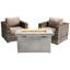 Ensemble de conversation pour 2 personnes avec foyer et coussins Sunbrella Lsi-1913818604