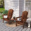 Chaise Adirondack pliante en bois massif pour patio (ensemble de 2)