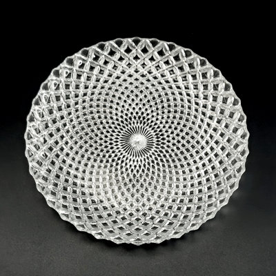 Assiette à salade en verre doré Pina