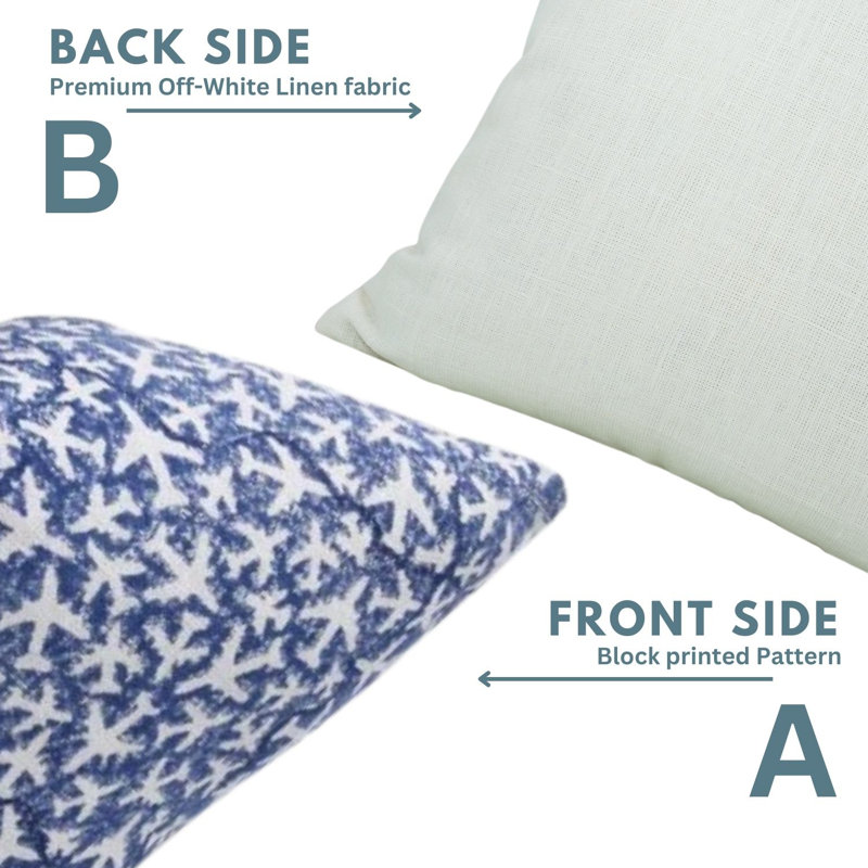 Linen Square Indoor/Outdoor Pillow Cover, 14" x 14"
