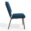 Rayleigh 18.5"W Dot Fabric Stacking Church Chair