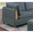 6Pc Sectional In Modern Design With Fabric & Wood Legs Living Room ,