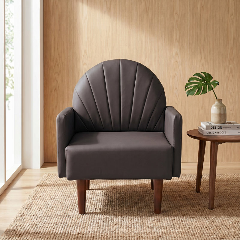 Fauteuil en forme de coquillage, Noir