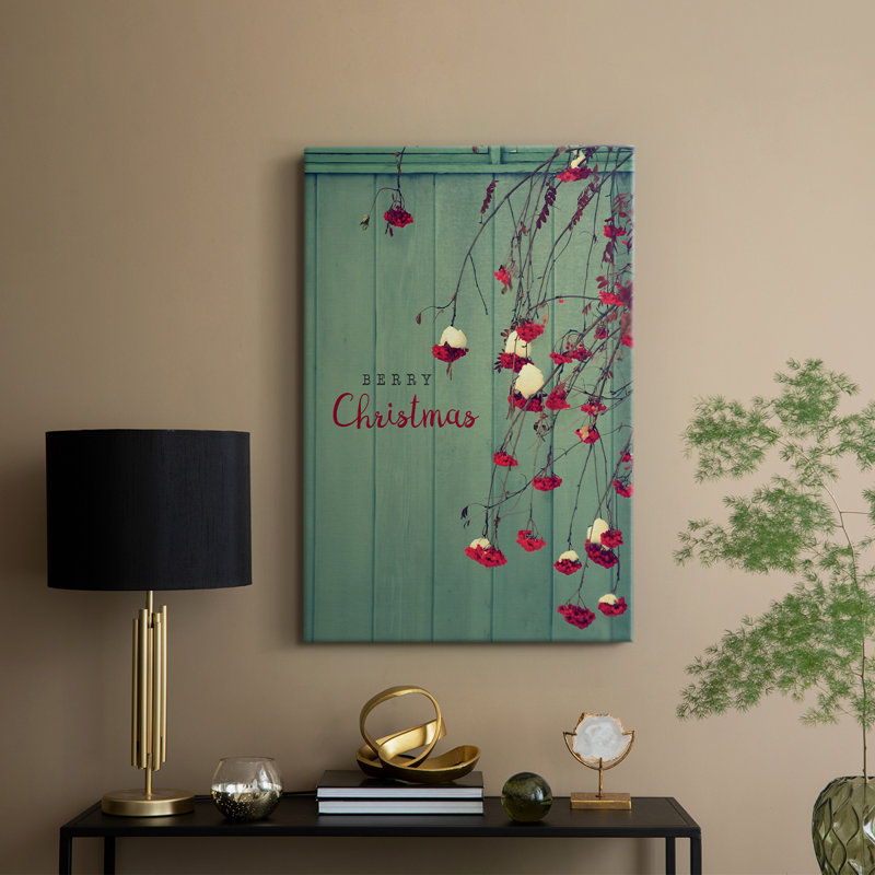 Berry Christmas - galerie Cavas sur mesure, H 48 po x l 32 po