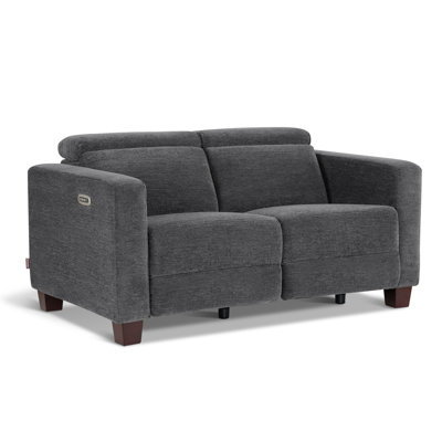 62.2"Wide Zero Clearance Power Recliner Loveseat Sofa with Adjustable Headrest