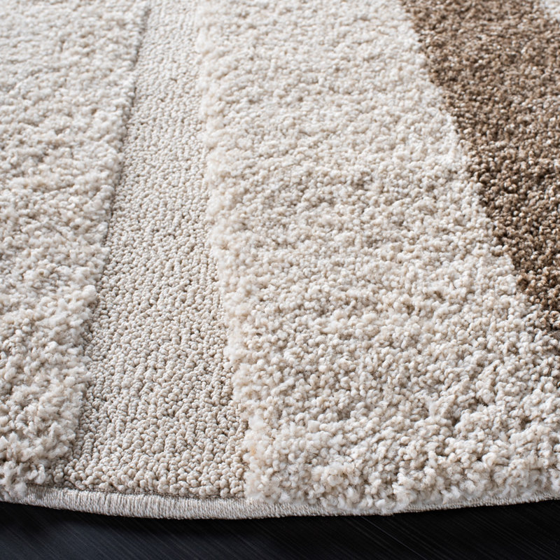 Tapis à poils longs Esmeray Florida, Rond 6 pi 7 po