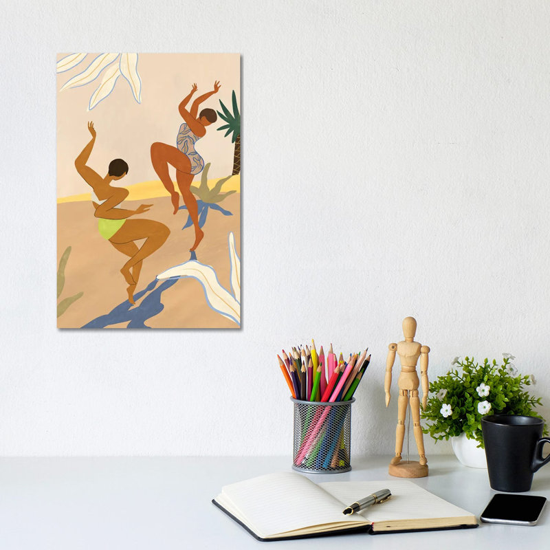 Summer Dance by Arty Guava - Wrapped Canvas Painting, 20.32 cm H x 30.48 cm W