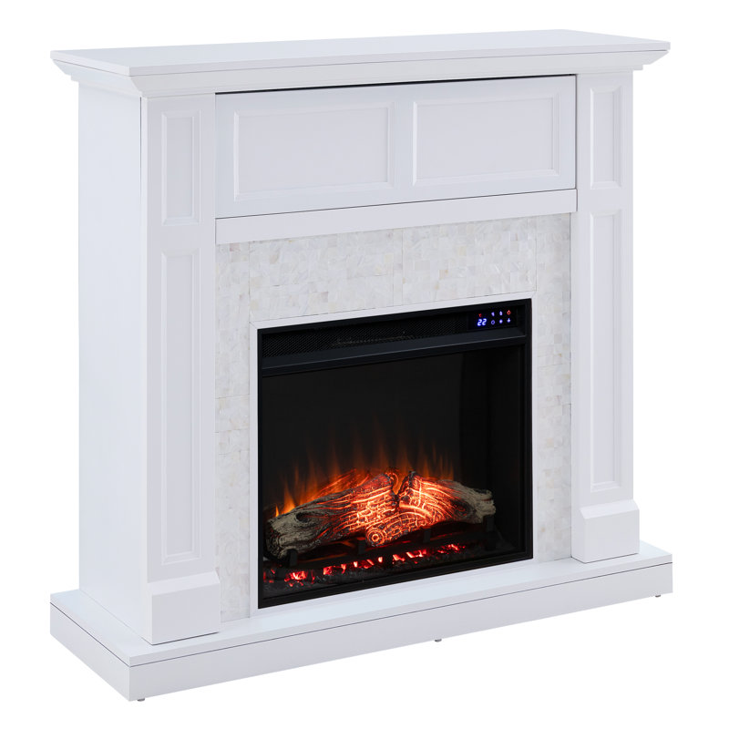 Norcott 45.5'' W White Electric Fireplace