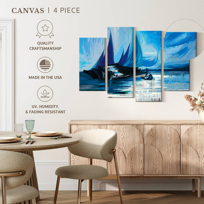 Avery Sailboats Abstract Landscape, 54" H x 84" W