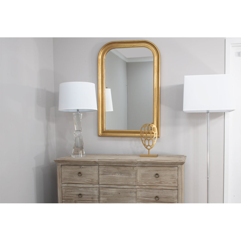 Nova Arch Wall Mirror, 42.5" x 28", Gold Leaf