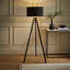 Baleine 135cm Black Tripod Floor Lamp-114865971
