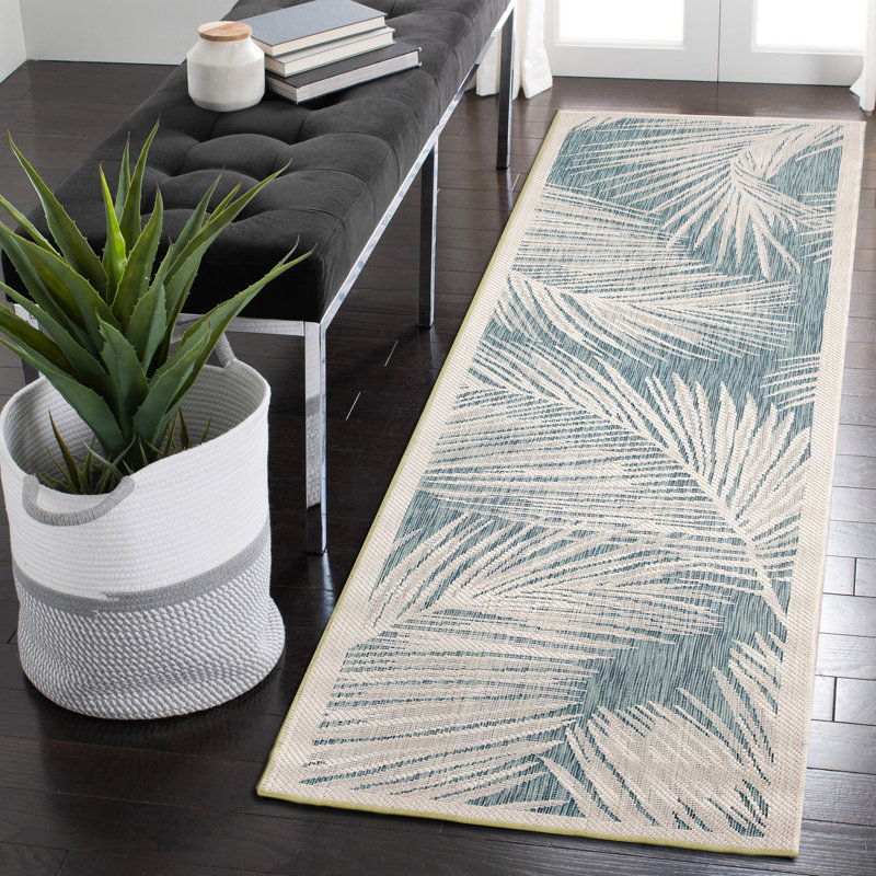 Mahone Floral Indoor / Outdoor Rug, Runner 1'11" x 4'11"