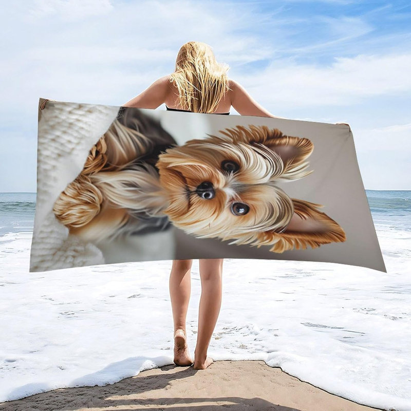 Serviettes de bain Yorkie Dog