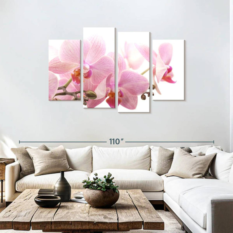 Harnek Dreamy Violet Orchids, 48" H x 75" W