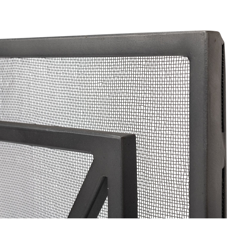 Single Panel Iron Fireplace Screen