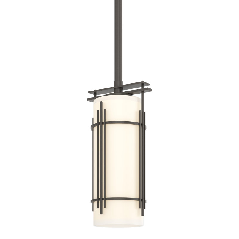 Paralline Mini Pendant - Opal Glass, Dark Smoke