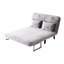 Chaise de lit Tri Velvet avec structure en acier et assise confortable en métal gris réglable