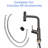 Gunmetal Black 360 Rotating Kitchen Faucet, 4 Spray Modes For Filling Pots, Splash - Control, Ceramic Cartridge, Complete , 1.65 Inches Base Width Pull Down Installation Kit,-2085239763