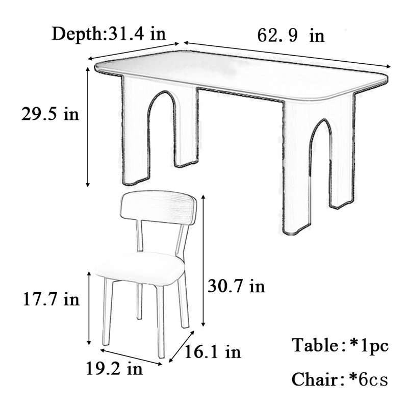 Denekia, 29.5"H x 62.9"L x 31.4"W