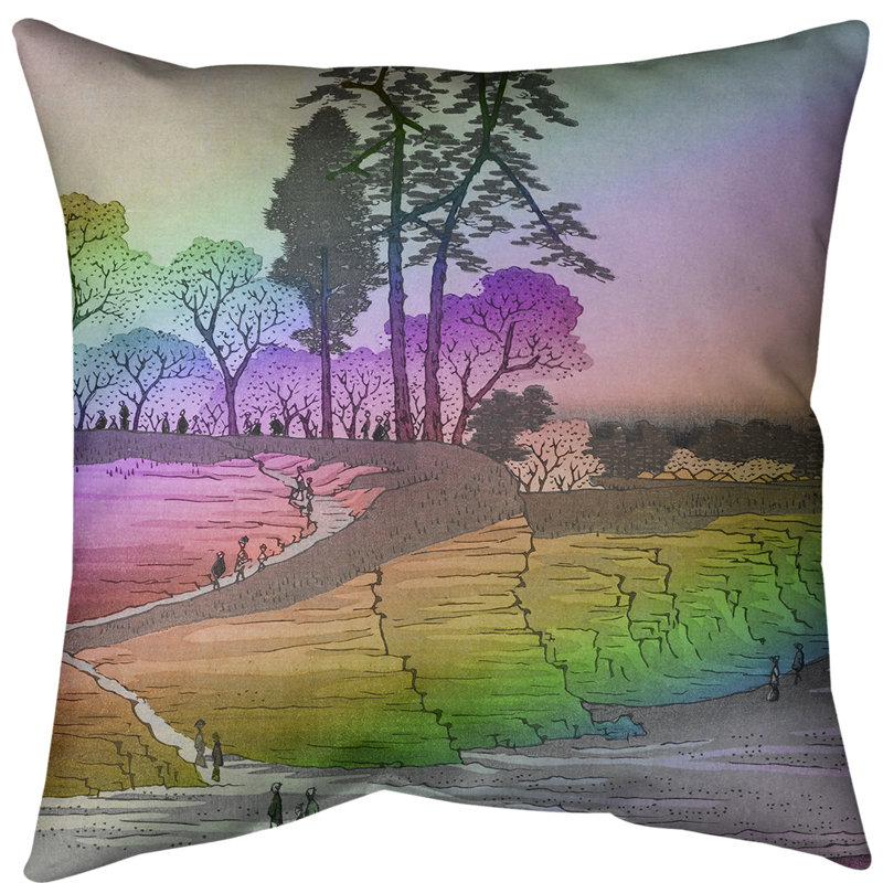 Insert de coussin Gotenyama at Shinagawa, 16 po x 1 po, Arc-en-ciel, Duvet synthétique