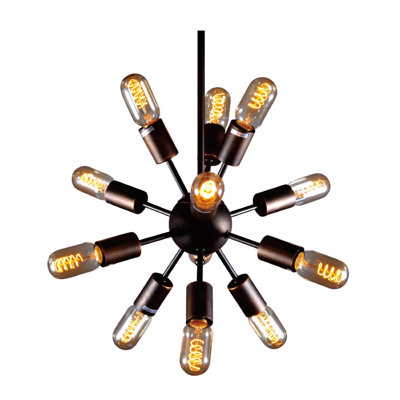 Industrial 12 Light Sputnik Sphere Chandelier