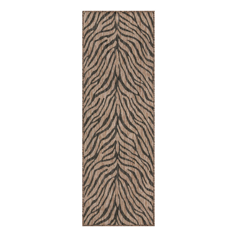 Natural Tsavo Indoor/Outdoor Safari Rug, Runner 2' x 6'