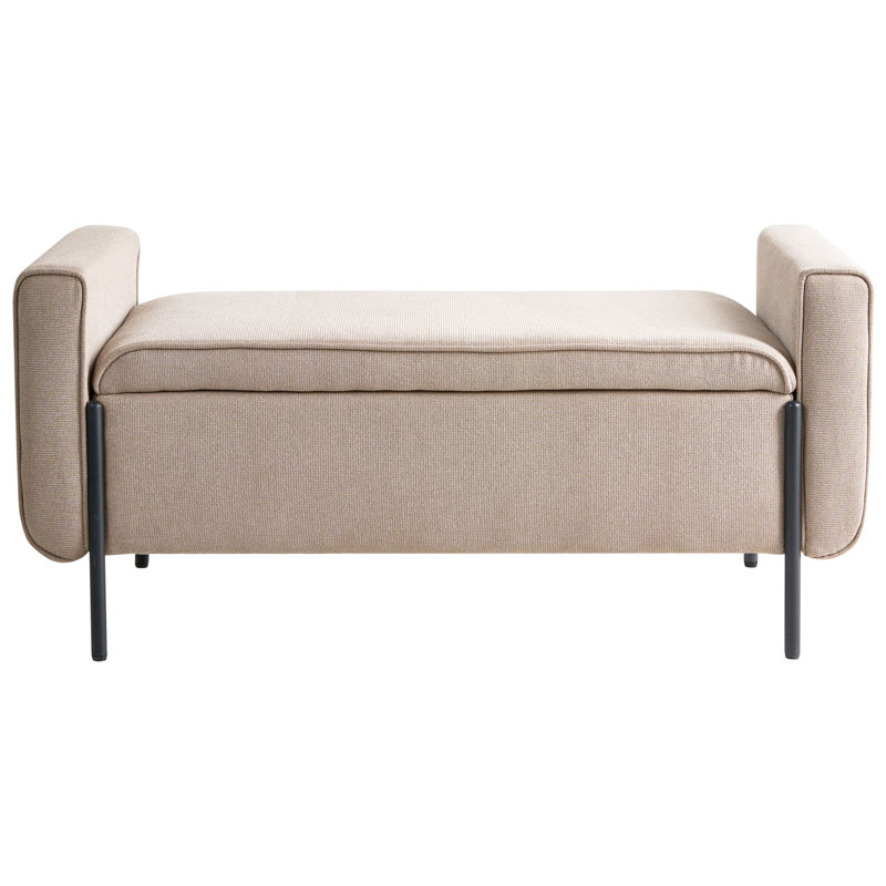 Fabric Upholstered Bench, Beige