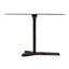 Table elliptique industrielle en aluminium avec texture en bronze brut et finition rouille