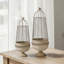 Cream Set Of 2 Metal Plant Cages-397423686