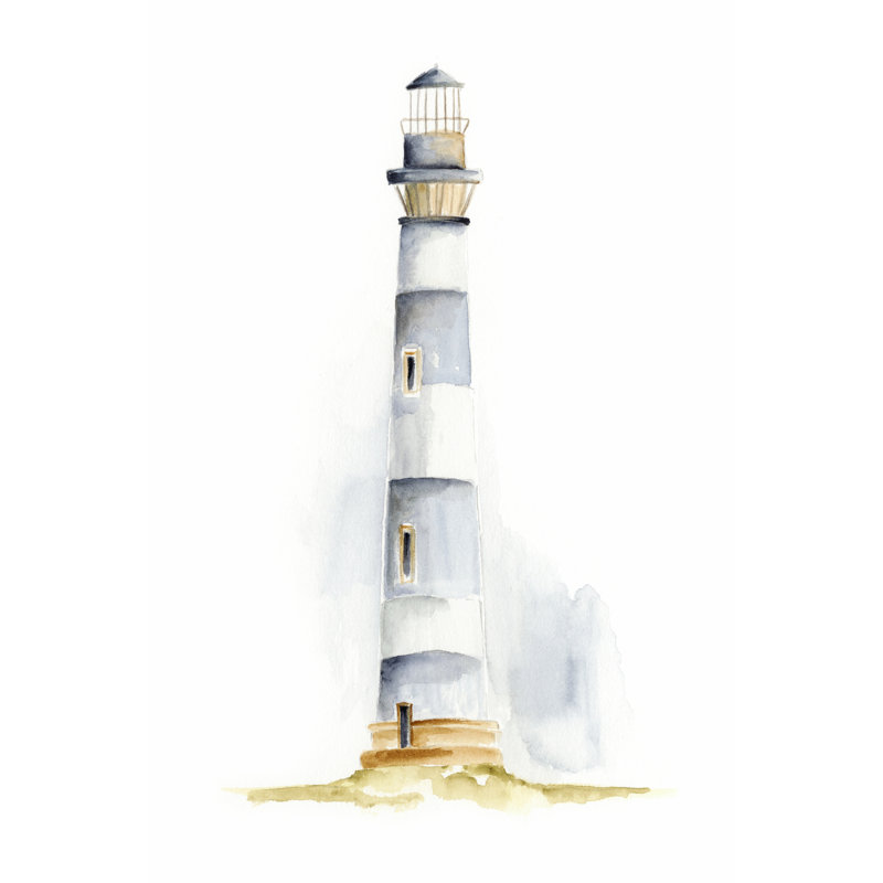 Ocean Beacon IV - Wrapped Canvas Art Prints, 46cm H x 30cm W x 3.8cm D