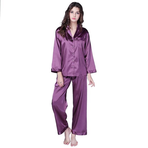 Latitude Run® Winesburg RH Pajama Set Plaid Women's Printed Comfy Fleece  Long Sleep-Lounge Night RHW2857 & Reviews