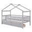 Lit simple en bois avec deux tiroirs