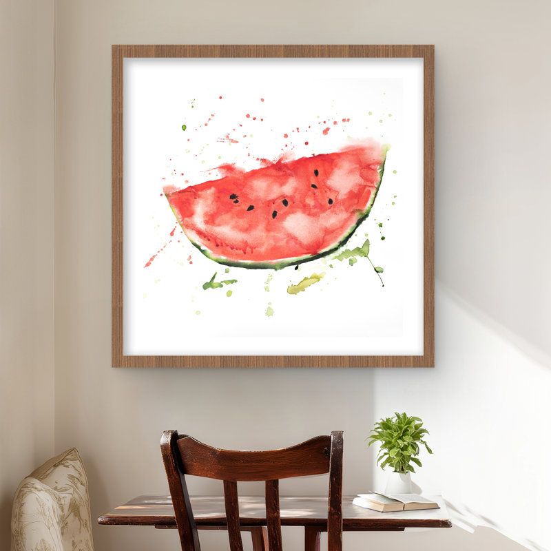 Watermelon Slice - Exotic Kitchen, H 24 po x l 24 po, Brun