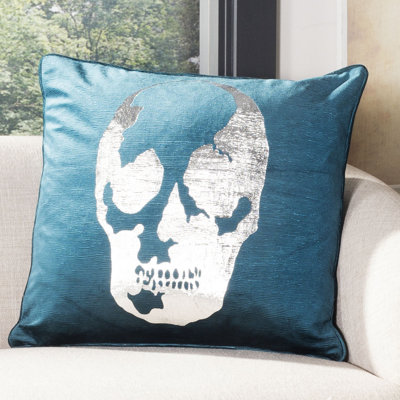 Romey Metallic Applique Reversible Throw Pillow
