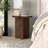 Potbelly Round End Table with Cross Base-1634217373